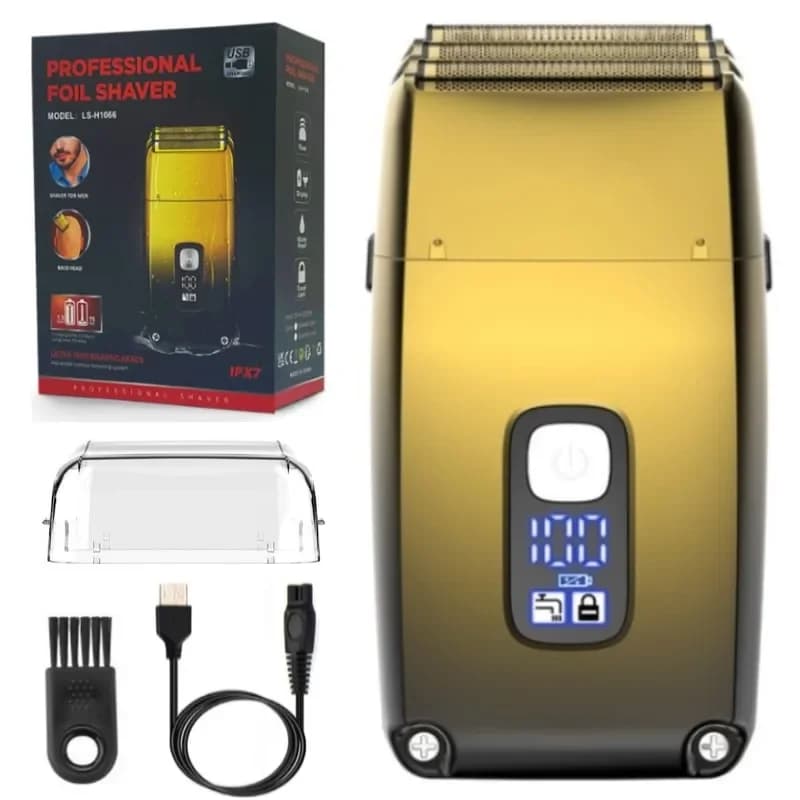 Professional metal 3 knives Net electric shaver for hair rechargeable beard bald beard machine for men fade finish tool