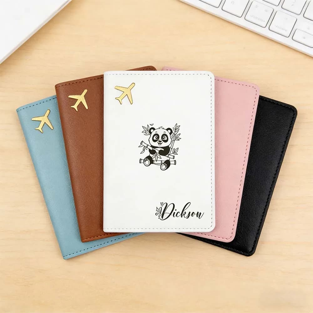 1 copertina per passaporto personalizzata con nome, regalo per i nonni, porta passaporto in pelle, design personalizzato