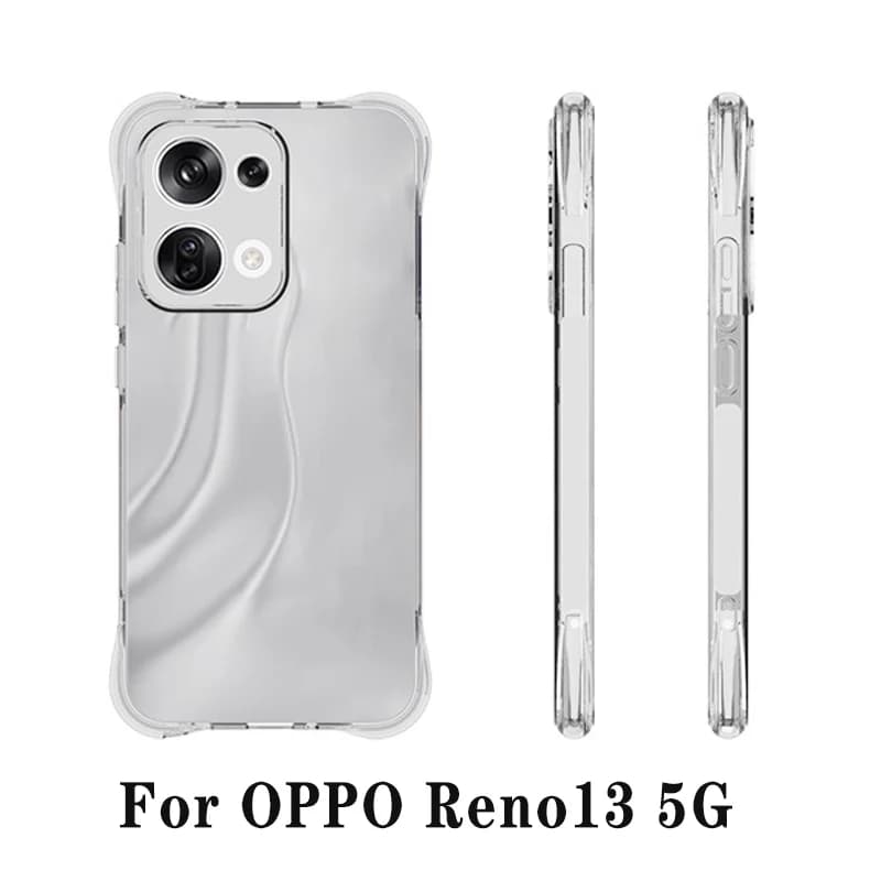 Per Oppo Reno 13 5G CPH2689 Custodia Airbag Custodia morbida in silicone trasparente TPU Cover posteriore opaca per Oppo Reno 13 Reno13 CPH2689 Borse per telefono