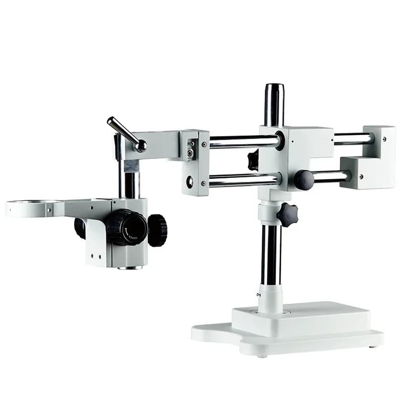 Dual Arm Boom Stand 76mm Bracket Stereo Zoom Trinocular Stereo Microscope Stand Double Boom Arm Microscope Accessory for Lab