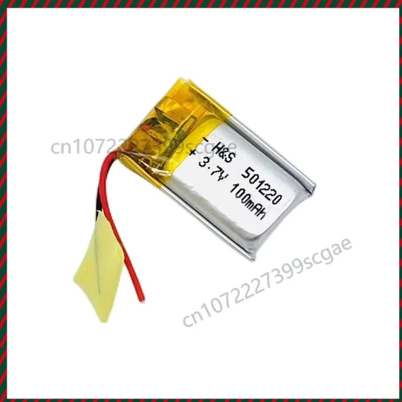 Batteria al litio polimerica ricaricabile da 3,7 V 80 mAh 501220 per attrezzature di bellezza per orologi, auricolari Bluetooth, selfie stick 051220