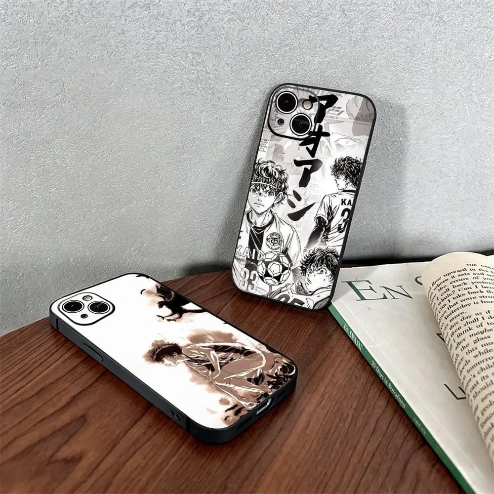 Ao Ashi cool man anime Phone Case For iPhone 17 16 e 15 14 13 12 Plus Pro Max Soft black Shockproof Cover