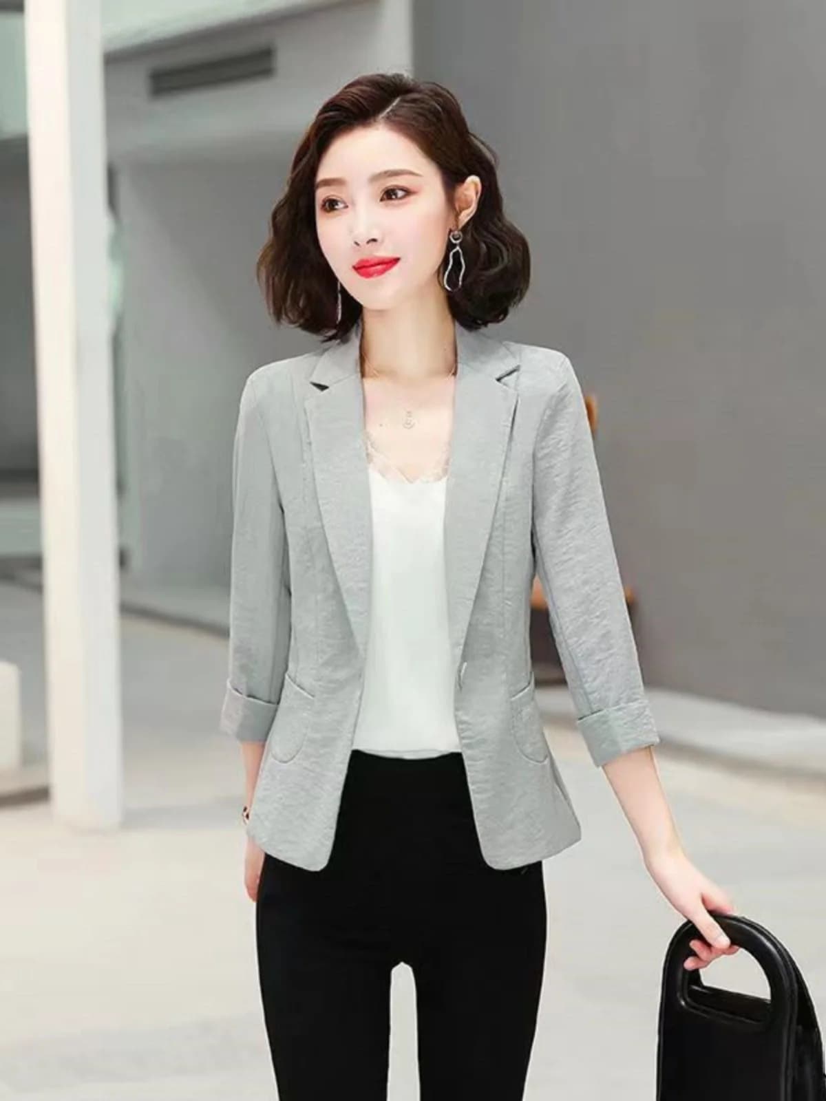 Linen Women's Jacket Short Style Slim Fit Summer New Arrival Seven Sleeve Sun Protection Casual Thin Model for Autumn Season