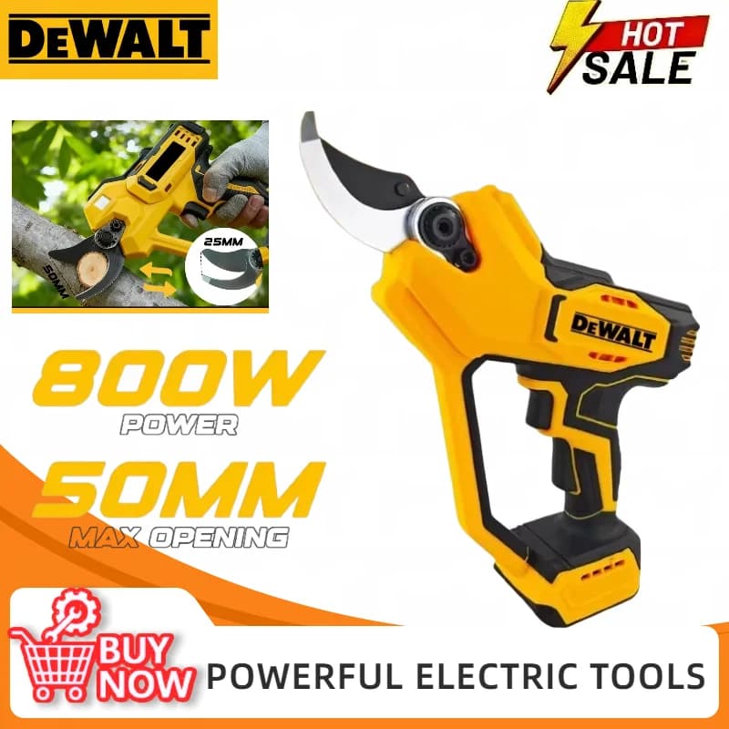 Forbici da potatura elettriche senza fili DEWALT, cesoie per rami, taglierina ad alta potenza, utensile elettrico compatibile con batteria da 18V