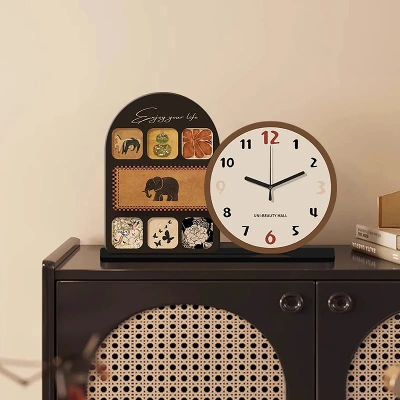Orologio da tavolo con pendolo, ornamenti per orologio da tavolo