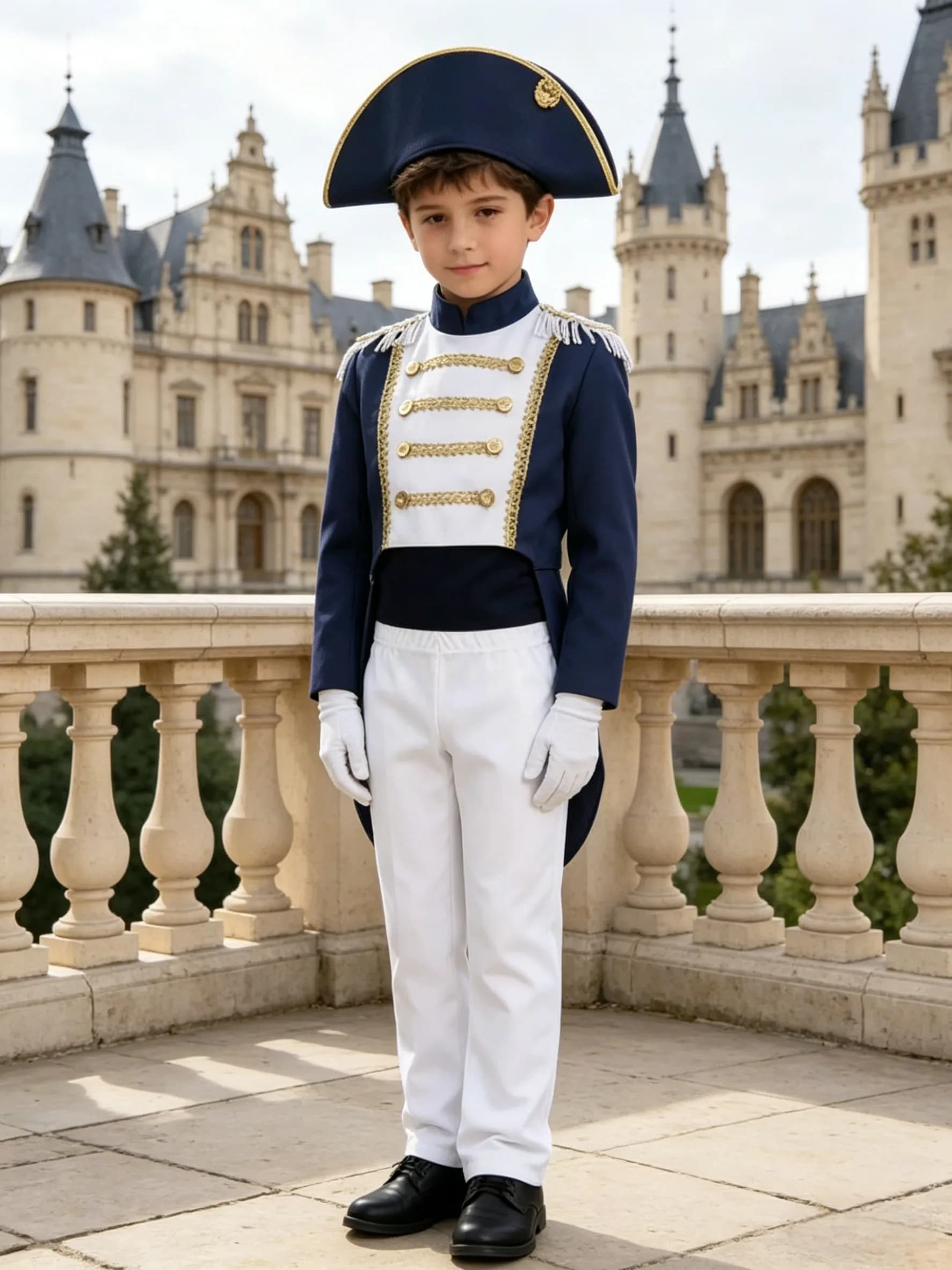 Kids Royal Guard Costume Set, Jacket, Pants, Hat & Gloves for Stage Performance & Party Cosplay