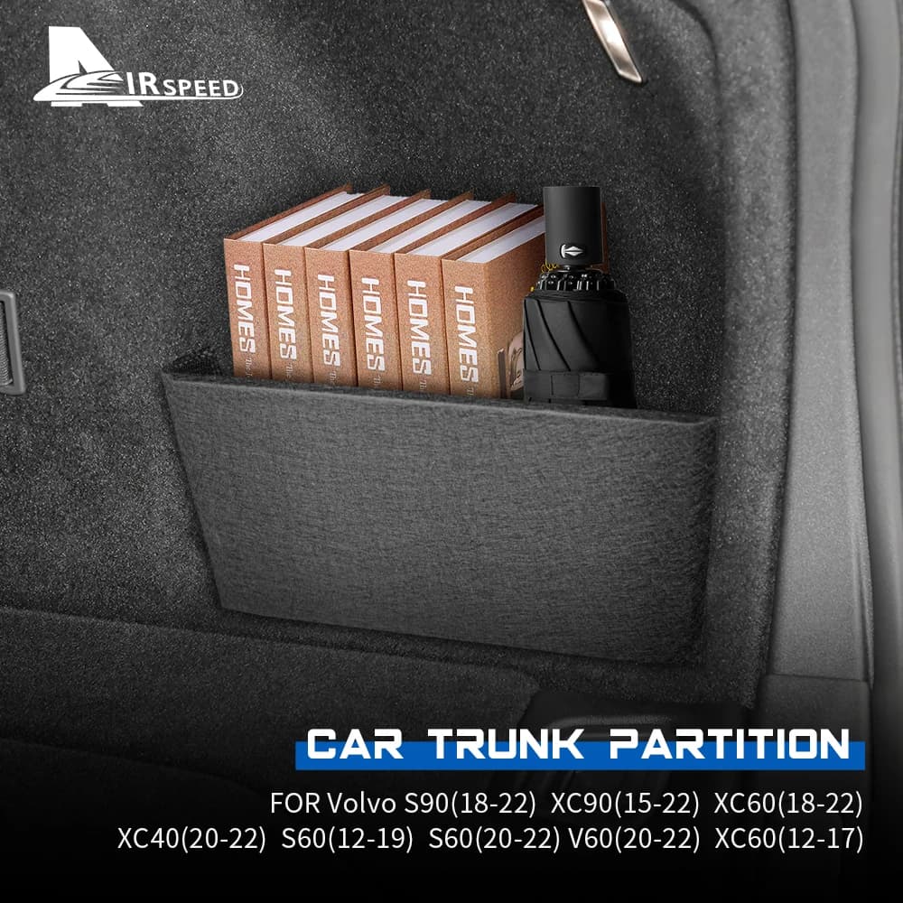 Car Storage Sides Trunk partizione per Volvo S60 S90 V60 XC40 XC60 XC90 Auto Organizer Bag Box accessori interni decalcomania Styling