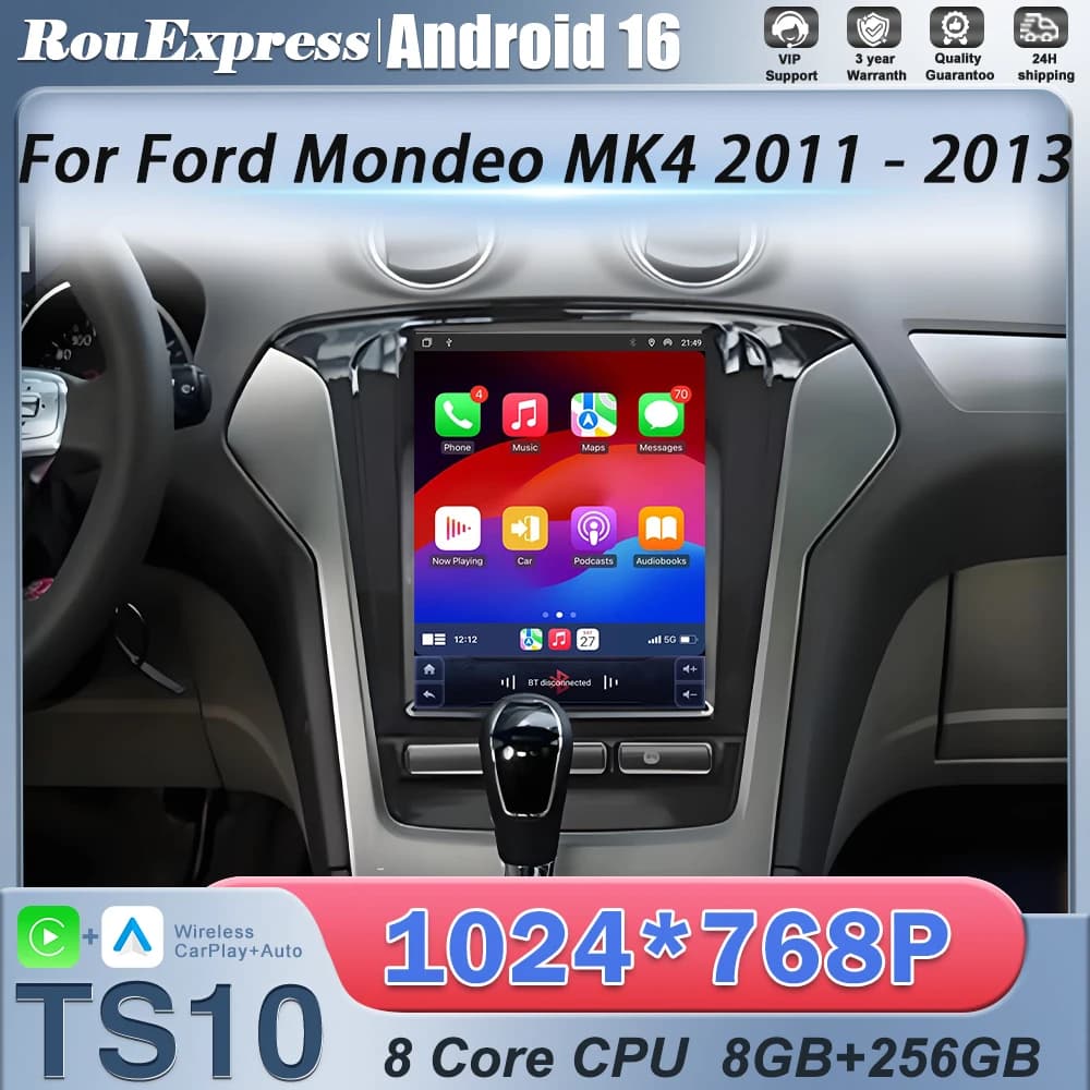 9.7 inch Android Auto For Ford Mondeo MK4 2011 2012 2013 Carplay Radio Samochodowe Radio Player Autoradio Bluetooth No 2din DVD