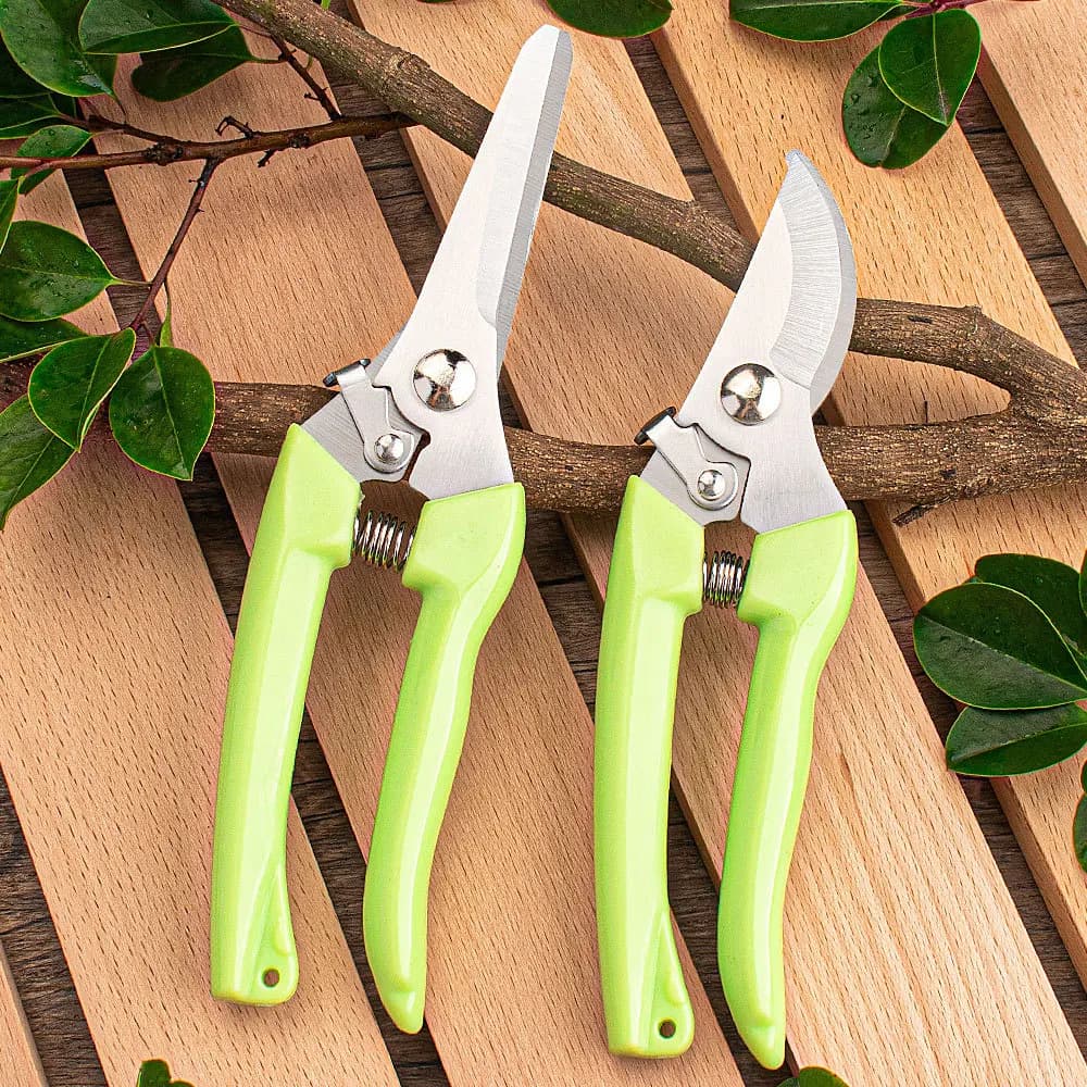 Stainless steel pruning shears Multifunctional gardening scissors, garden branch cutting tools for flower and fruit collection
