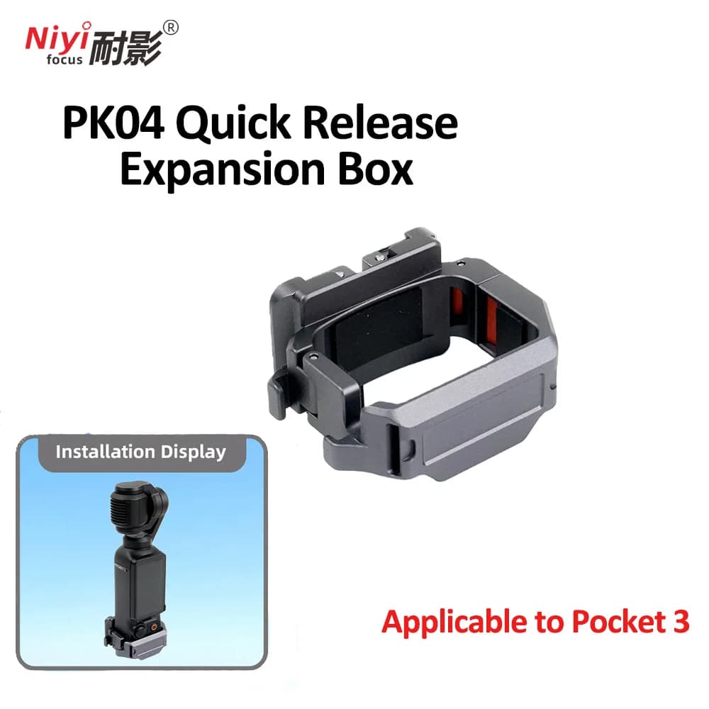 Metal Quick Release Expansion Base PK04 Desktop Holder with 1/4" Screw Hole for DJI OSMO Pocket 3 Vlog Action Camera Accessories