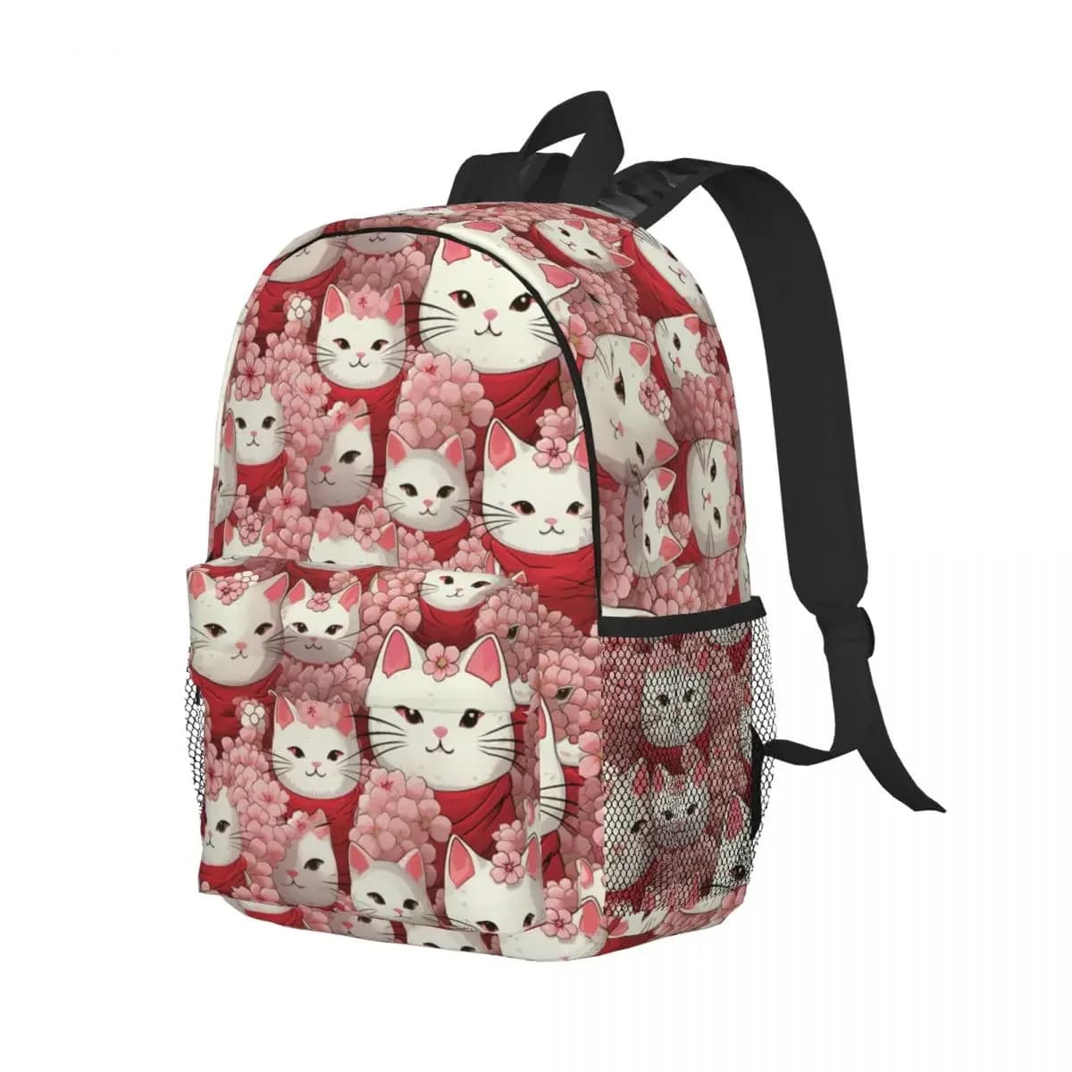 Zaino Sakura Cat per studenti, ragazzi, ragazze, borsa per libri, borsa da scuola per bambini, borse a tracolla per laptop per uomini e donne