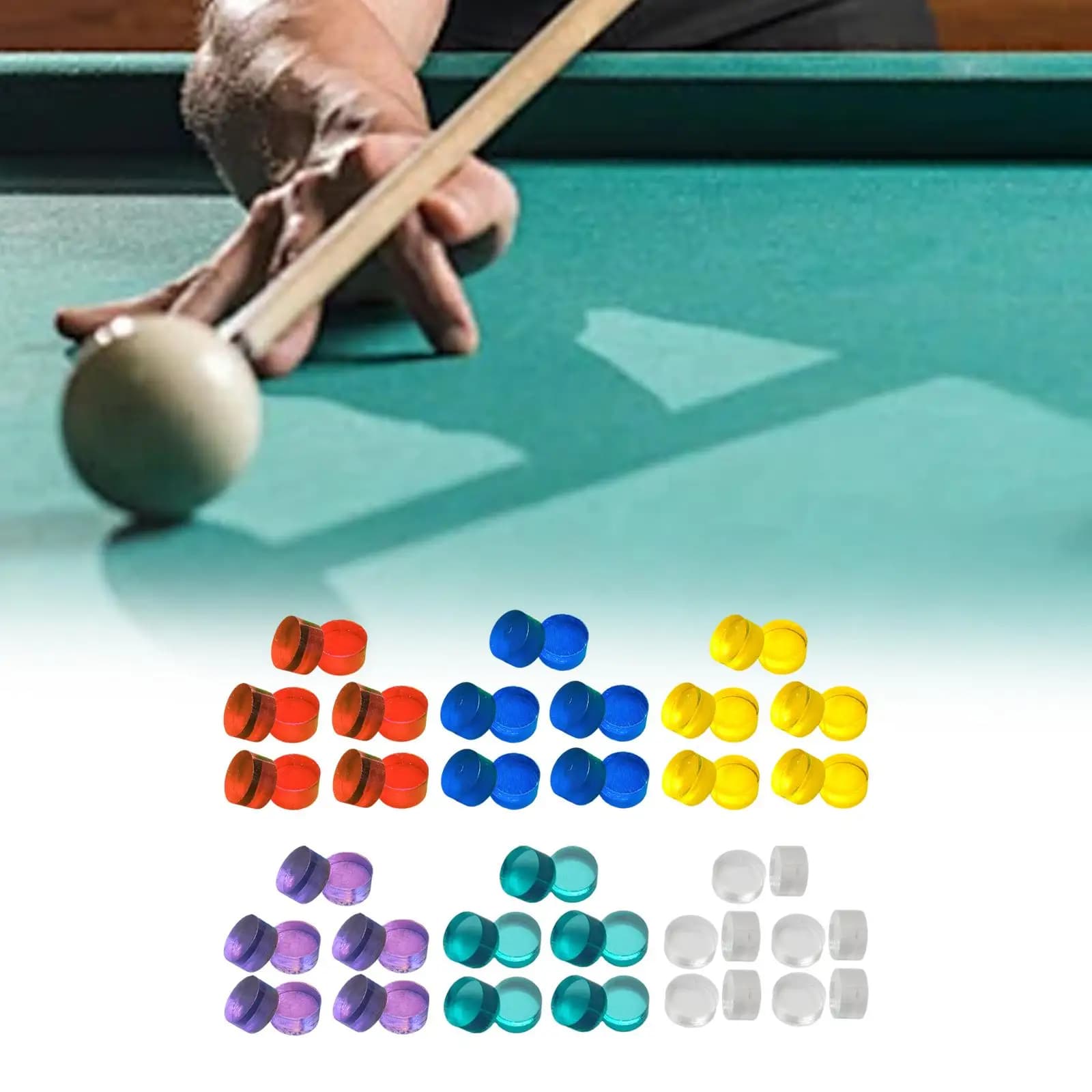 Punta Professionale in Acrilico per Stecca da Biliardo 14.6mm ad Alta Resistenza, Accessorio per Snooker per Adulti