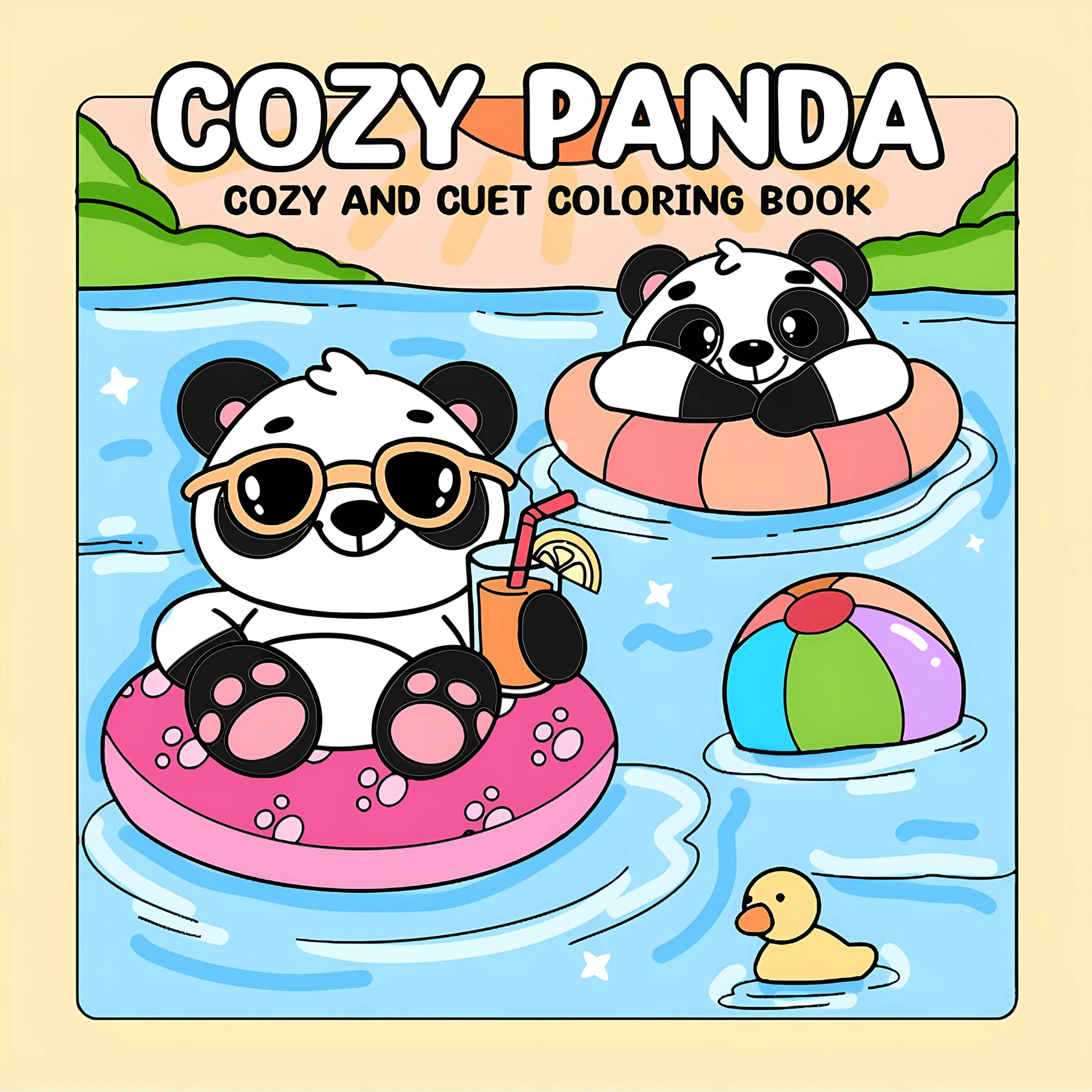 COZY PANDA Bold-easy Patterns Coloring Book for Adults Cute Drawing Book Perfect Gift for Party and Birthday