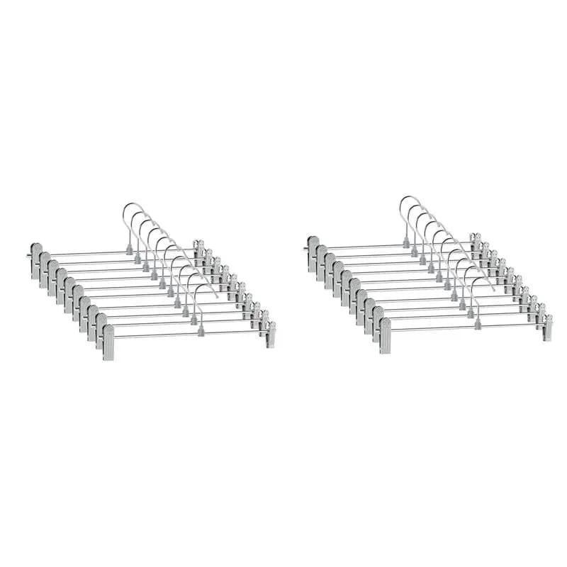 LICE-Pant Hangers,Skirt Hangers With Clips Space Saving,Adjustable Clips Hangers Clothes Hangers For Pants 20 Pack