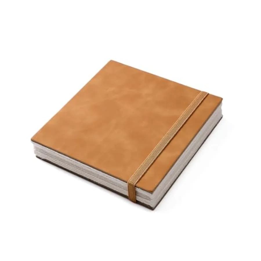 Deckle Edge Paper Sketchbook, 92 LB, 150 GSM, 80 Sheets Mixed Media Paper, Acid Free, Handmade Journal Hardbound Sketch Book fo