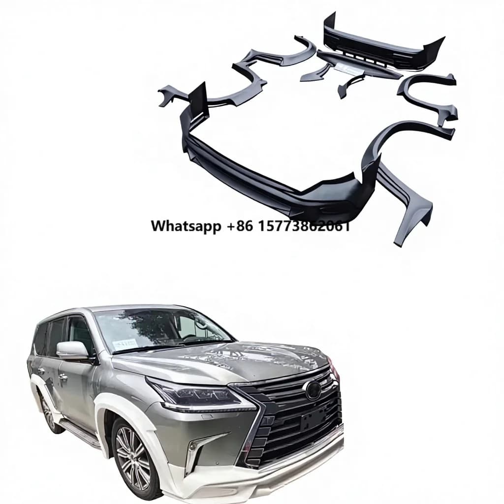 FRP WALD Style Body Kit for LX570 Front Lip Side Skirt Rear Diffuser Spoiler