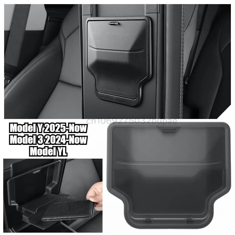 For 2025 2026 Tesla Model Y Juniper (Standard, Premium & Performance) Model YL Model 3 Center Console Armrest Hidden Storage Box