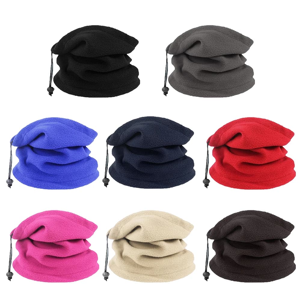 2 in 1 cappello invernale maschera per il viso ghetta per il collo passamontagna sciarpa cappello ciclismo all'aperto passamontagna scaldino per il viso Skullies berretti fazzoletto da collo