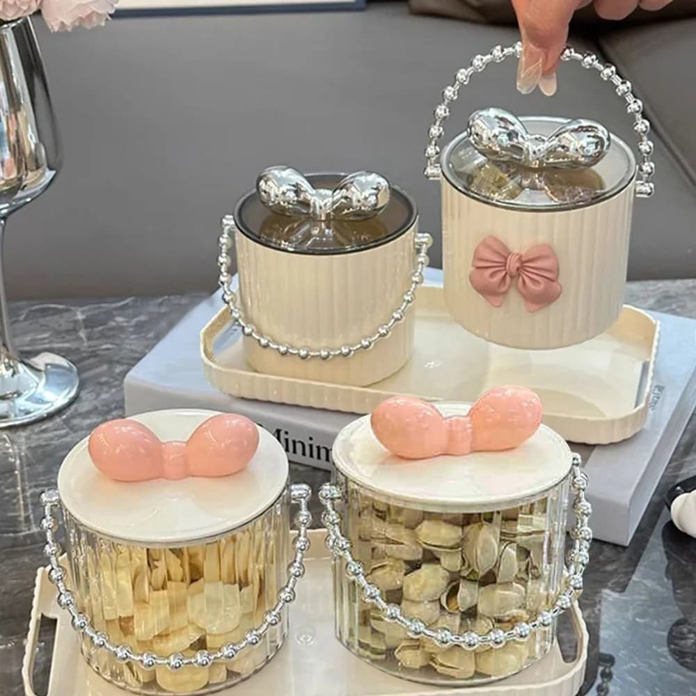 2 pz/4 pz Nuovo Con Coperchio Snack Scatola di Immagazzinaggio Vassoio di Aggiornamento di Plastica Decorazione Della Casa Vaso di Frutta Scatola Piatto di Frutta Secca Per La Casa