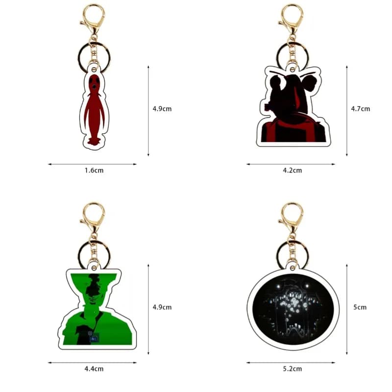 New Game Pressure Horror Series Creativity Keychain Game Character Sebastian Solace Printing Acrylic Backpack Keychain Fans Gift
