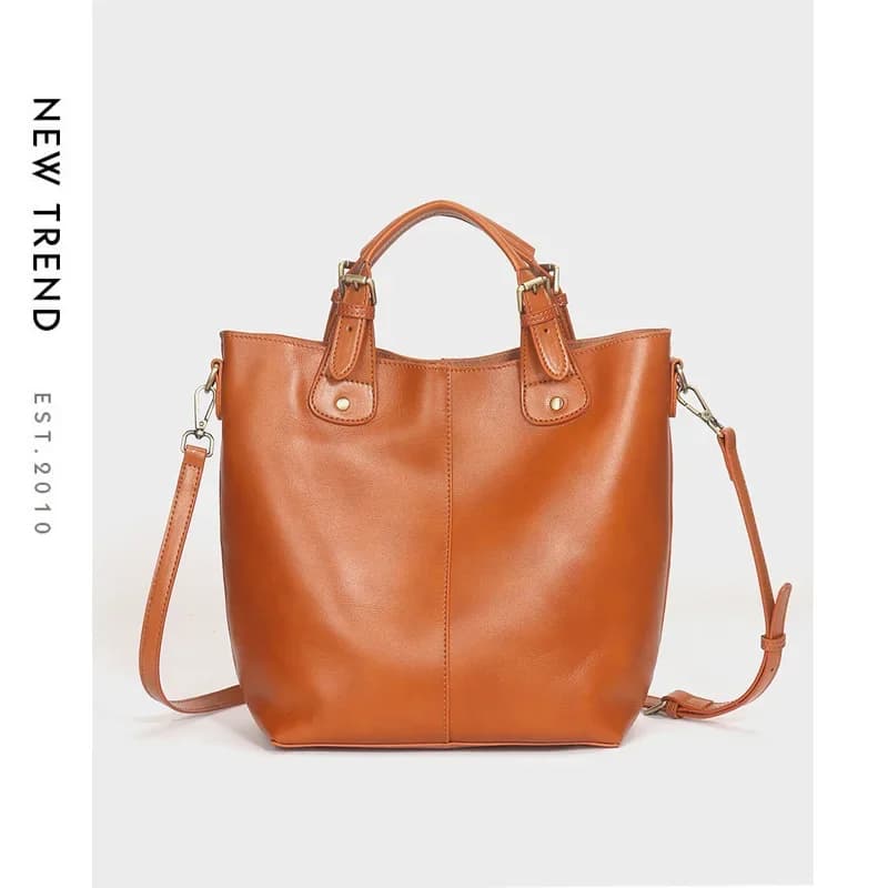 Borsa fasciatoio classica di design in vera pelle 100% per mamme moderne e alla moda, modello Paris, utilizzabile come tote, messenger o a tracolla