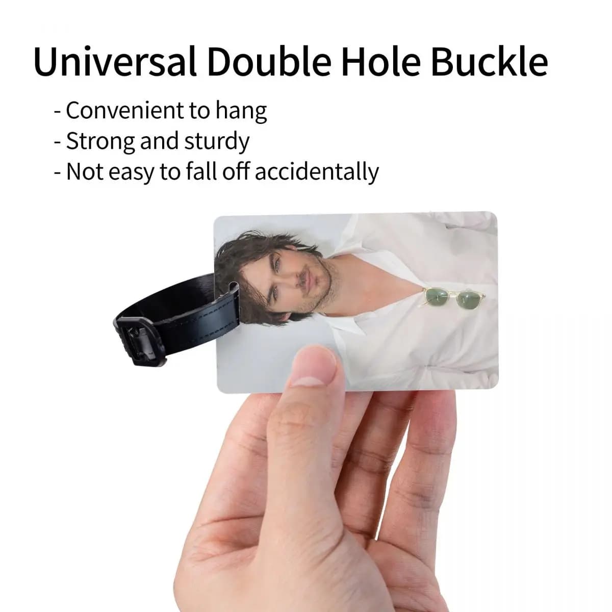 Etichette per bagagli Soft Ian Somerhalder Damon Salvatore, accessori per valigie, etichetta per bagaglio da viaggio, porta etichetta con nome, indirizzo e ID