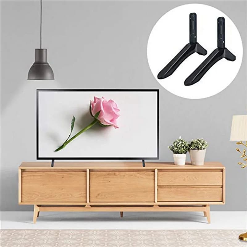 Supporto da tavolo universale per TV LCD, staffa per televisione, comode gambe per mobili, multifunzionali, 2 pezzi