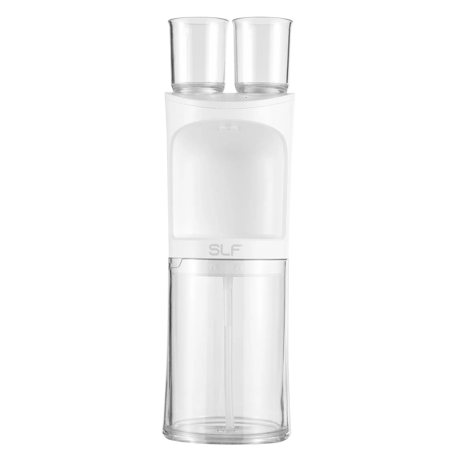 Dispenser automatico per collutorio per bagno Touchless con serbatoio da 18 fl oz 2 tazze magnetiche ricaricabili tramite USB e 3 leve di erogazione