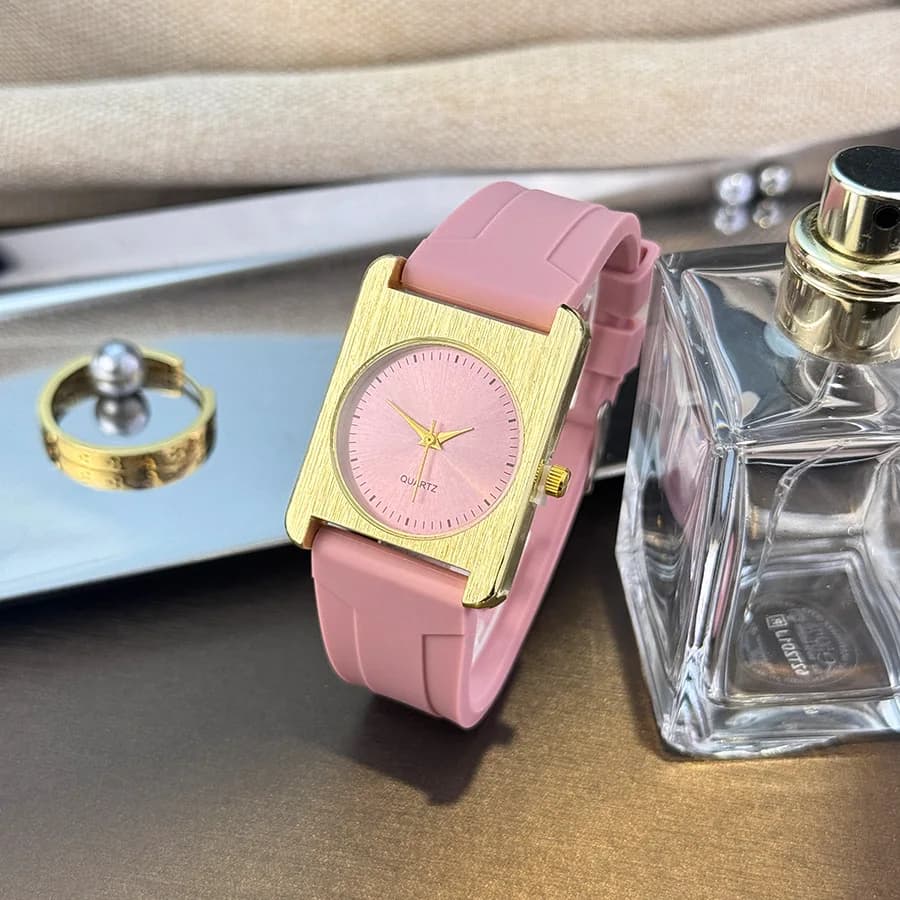 Orologi quadrati con quadrante grande alla moda per donna Orologio da polso al quarzo con cinturino in silicone semplice Orologio da donna regalo Reloj Mujer Elegante