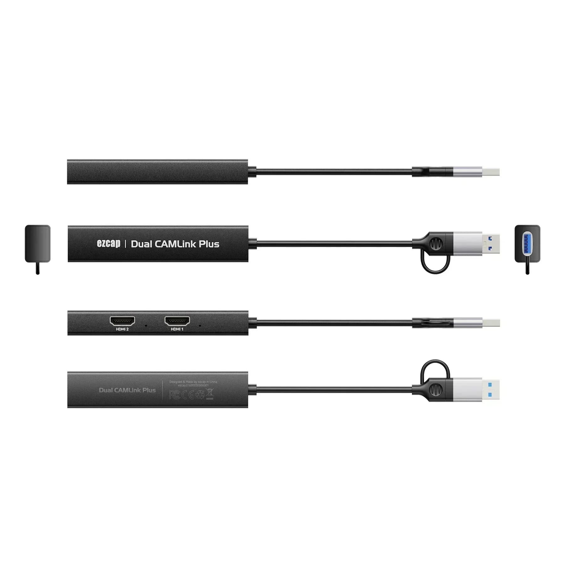 Scheda di acquisizione video HDMI a due canali Dual CamLink Plus USB 3.0 Type C 2in1 per PS4, fotocamera, streaming live e registrazione video su PC