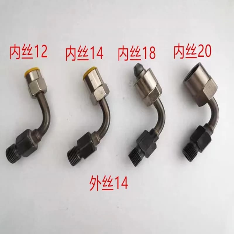 1PC Outer Thread M12 M14 Diesel Common Rail Injector Tube Oil Pipe Conversion Joint Connector for Test Bench