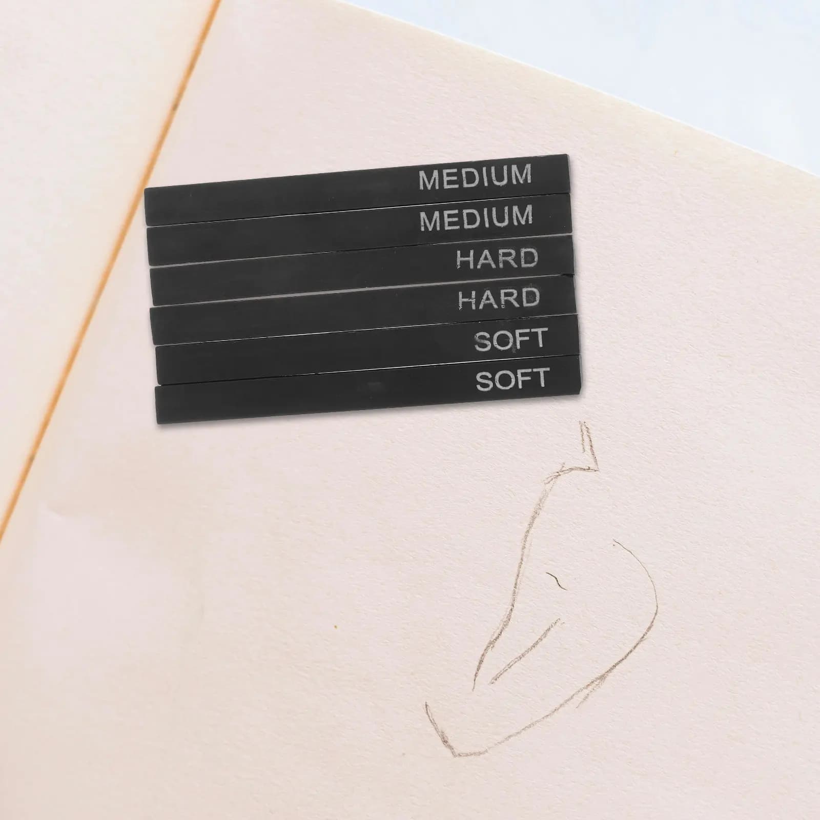 Sketching Pencil Set for Drawing Compressed Charcoal Sticks Lightweight Art Supplies for Artists