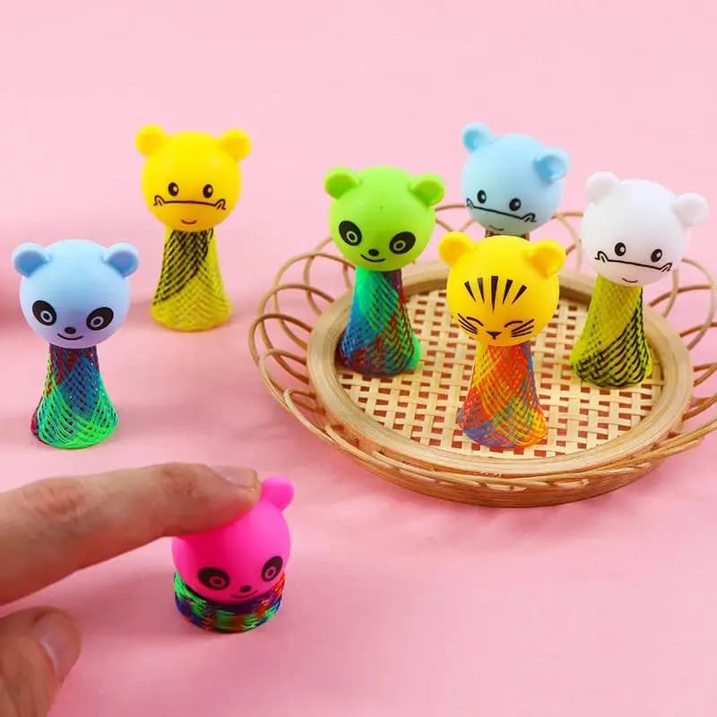 10/20Pcs Cartoon Animal Jumping Doll Toys Kids Birthday Party Favors Goodie Bag Piniata Filler Christmas Gift School Prizes Game