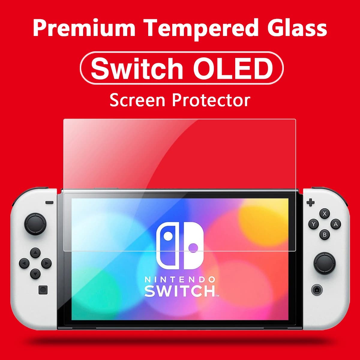 Proteggi schermo in vetro temperato Premium HD per NS Switch OLED/Switch/Lite, occhiali protettivi temperati per schermo antigraffio