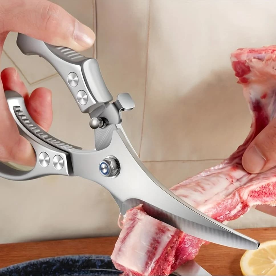 1pc Stainless Steel Kitchen Scissors Multifunctional Chicken Bone Scissors Shear Fish Duck Cut Chef Professional Scissors Knife