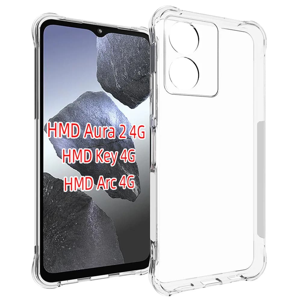 Per Nokia HMD Chiave Arc Aura 2 4G Custodia Cuscino D'aria Antiurto Trasparente Airbag Silicone TPU Cover Posteriore Custodia Morbida per HMD Aura2 HMDKey