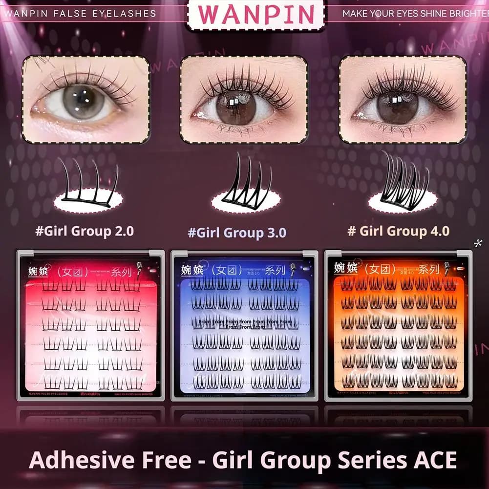 Women's Group Series 2.0/3.0/4.0 - Korean Idol Style, Lengths, Natural and Realistic, Synthetic Eyelash Trilogy