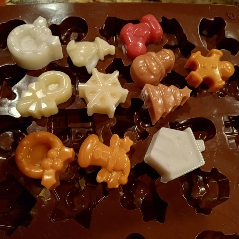 25 Cavity Christmas Chocolate Silicone Mold Christmas Tree Gingerbread Man Santa Claus Gummy Candy Ice Wax Melts Cake Topper