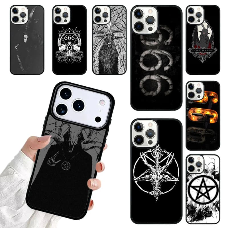Gothic Witch Satan SOFT Phone Case For iPhone 17 16 15 14 13 12 11 Pro Max 17air Shockproof Cover Fundas
