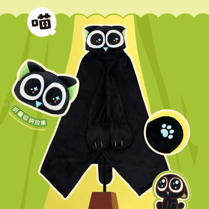 The Legend Of Hei Anime Peripheral Hooded Shawl Blanket Fluffy Cloak Style Warm Nap Air Conditioning Blanket For Anime Fans