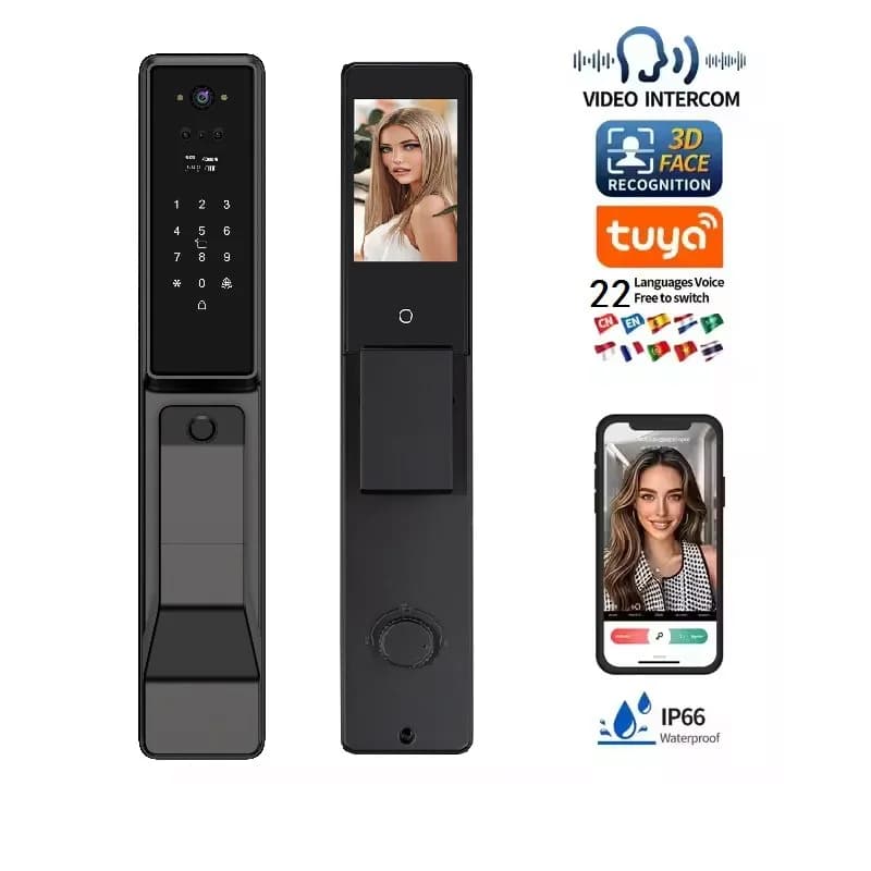 EGFirtor Smart Lock Smart Door Lock Tuya APP 3D Face Recognition Electronic Digital Smart Door Lock With Camera