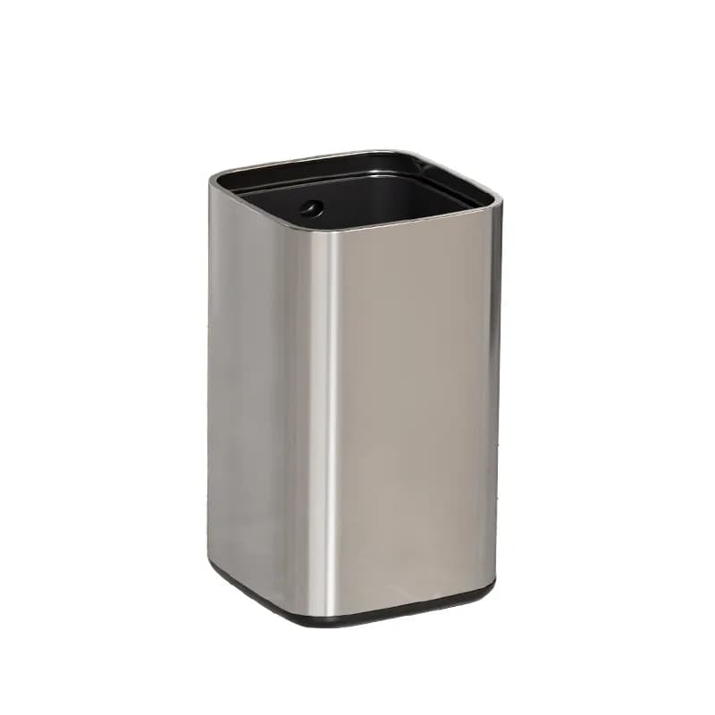 Double-layer Stainless Steel Trash Can Light Luxury Household Bin for Home Bathroom Kitchen