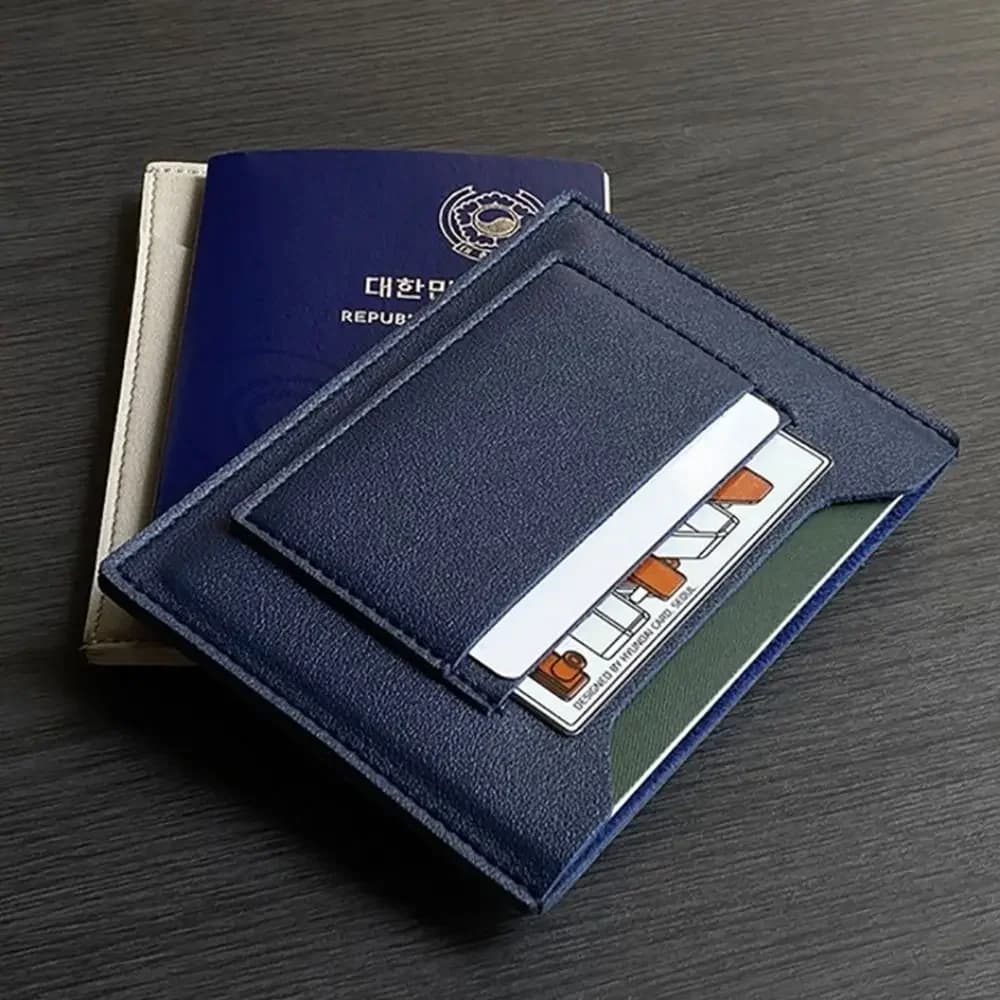 Copertina per passaporto unisex - Pelle PU impermeabile con multi-slot - Porta carte portatile per donna e uomo