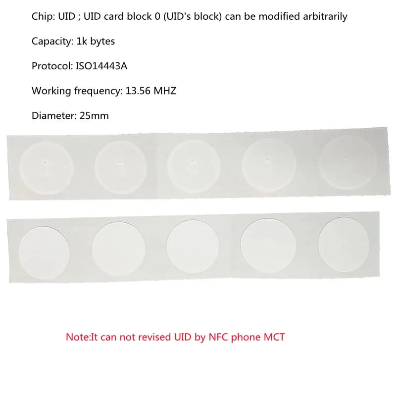 Uid modificabile Tag elettronico Ic Clone Token 13.56mhz Nfc Smart Chip Card Iso14443 copia Clone per RFID NFC Copier