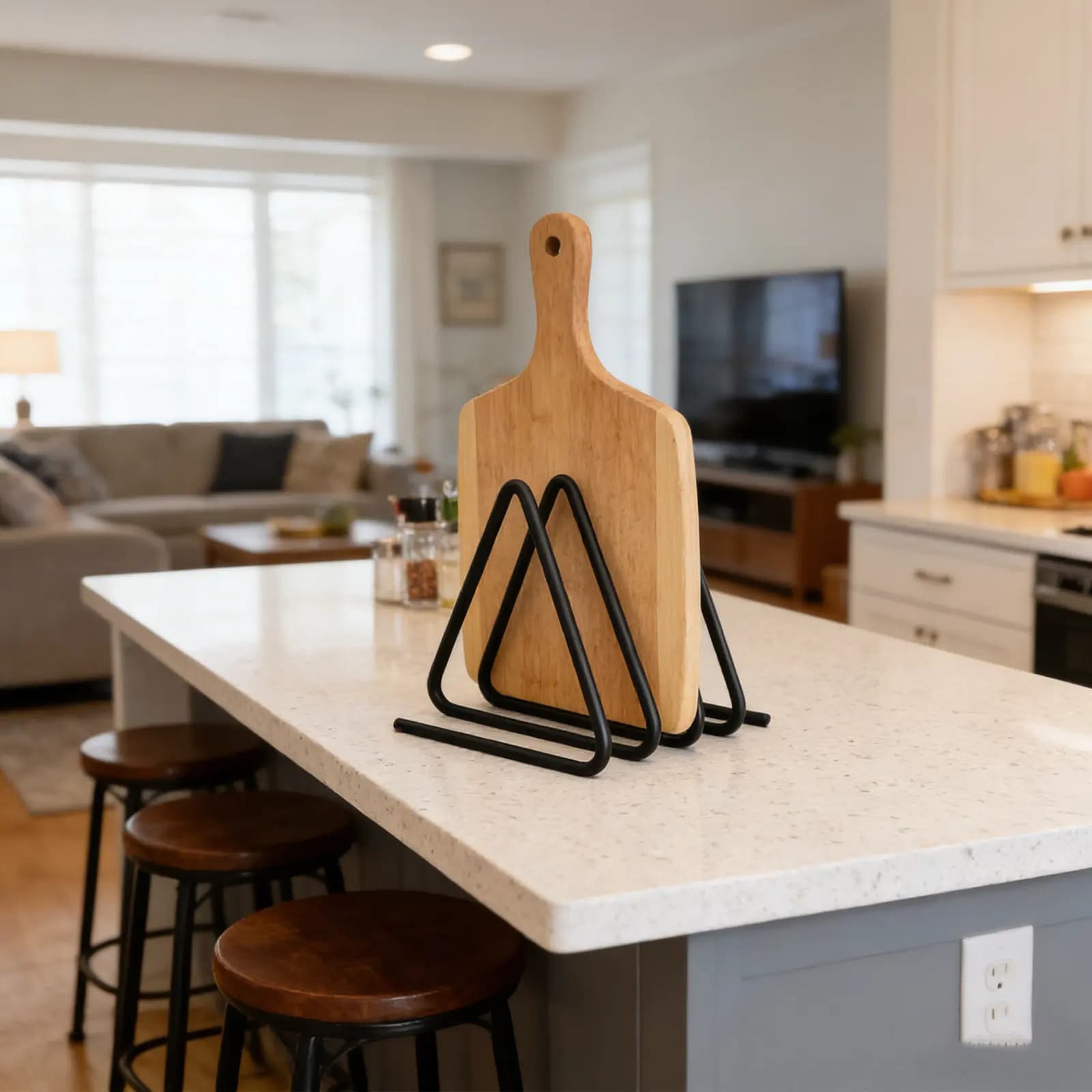 Black Metal Triangle Taglieri Door, Space Saving, Vertical Kitchen Cabinet Holder, Anti-slip for Taglieri and Covers
