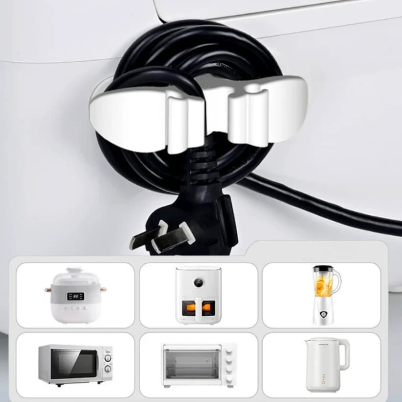 2 Pezzi Organizzatore Cavi Elettrici Senza Tracce per Casa, Avvolgicavo da Cucina, Gestione Cavi, Strumenti per l'Organizzazione Domestica