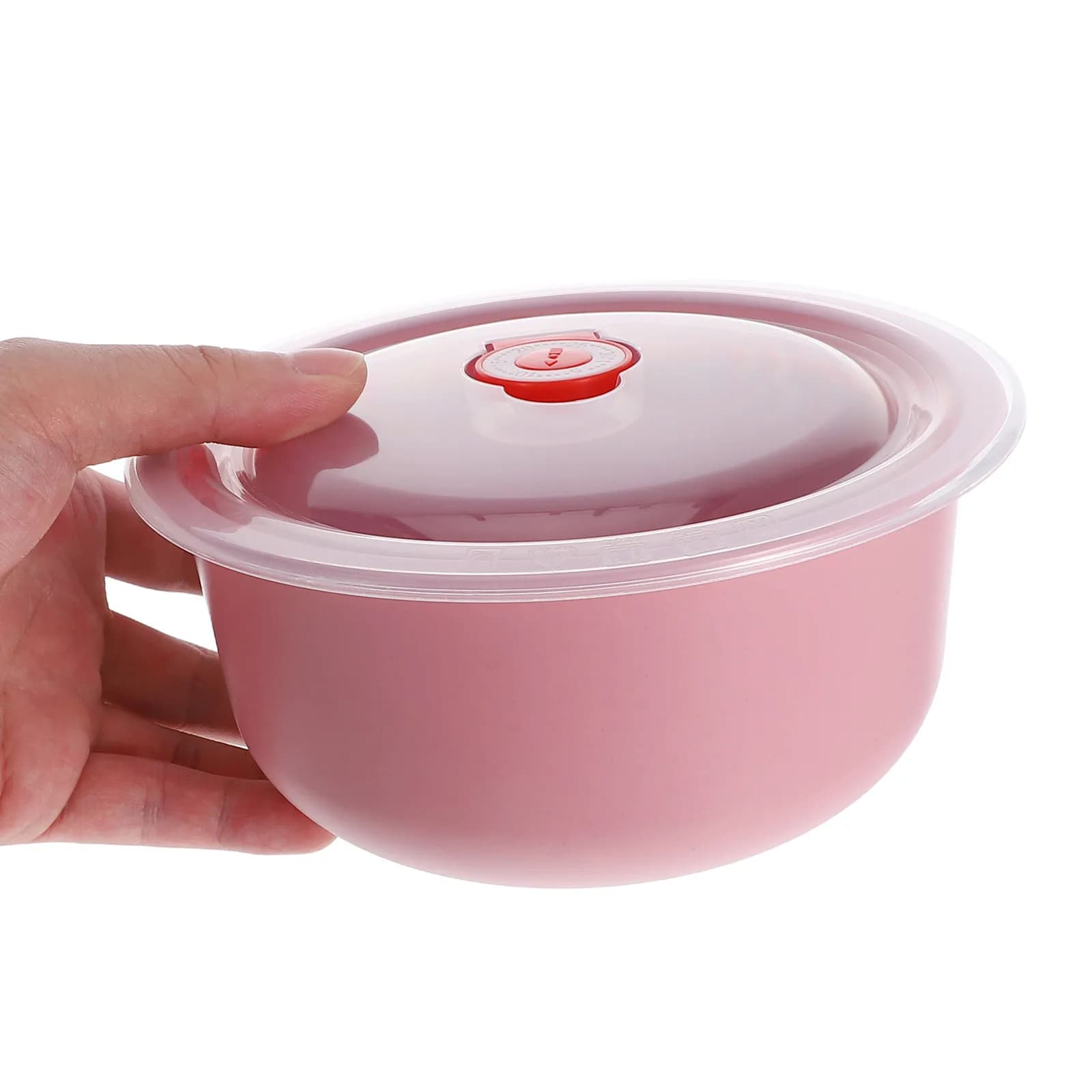 Set di 3 Contenitori Rotondi in Plastica per Alimenti con Coperchi Ermetici, per Preparazione Pasti, Organizzazione Cucina, Frigorifero, Congelatore, Microonde