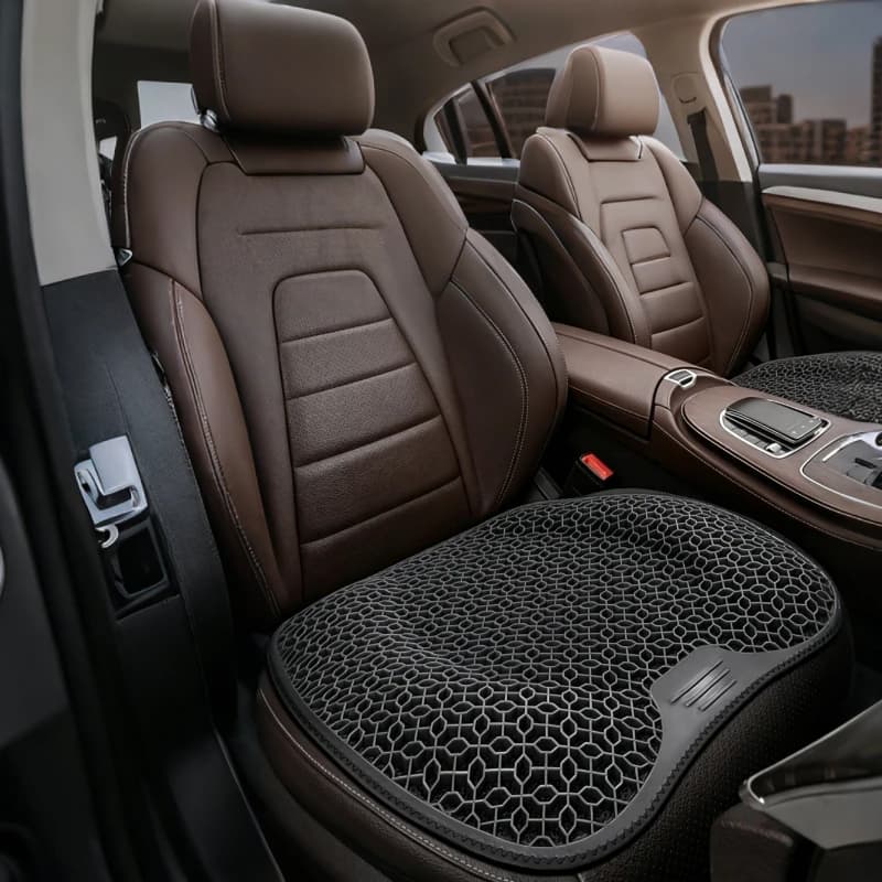 Cuscino in gel per sedile auto, 1 pezzo, ergonomico e universale - Realizzato in gel traspirante con base, comfort ideale per i veicoli