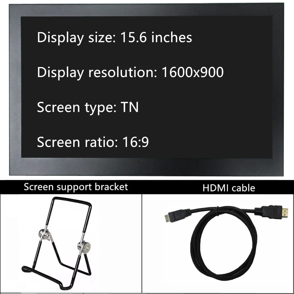 Kit schermo LCD 16:9 da 14/15,6 pollici, per monitor multifunzione con schermo secondario per Raspberry Pi Banana/Arancio