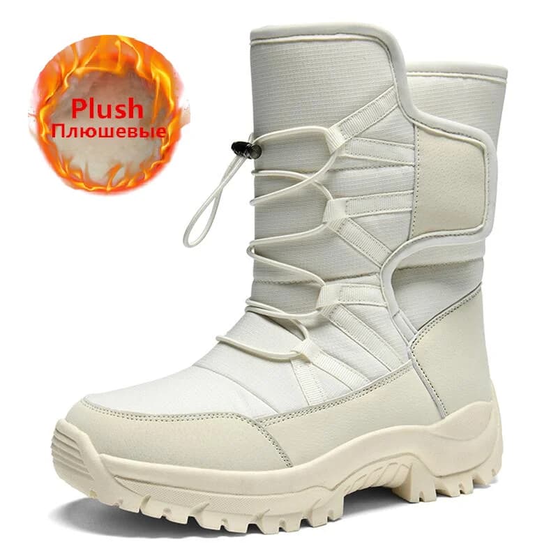 Stivaletti invernali da donna Mantieni caldi Stivali da neve da donna Outdoor Slip on Platform Stivali da trekking da donna Stivali da donna in peluche ispessito